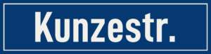 Straßenschild Kunzestraße