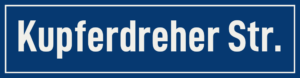 Straßenschild Kupferdreher Straße