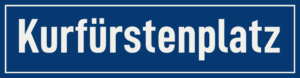 Straßenschild Kurfürstenplatz