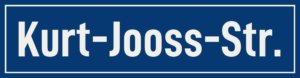 Straßenschild Kurt-Jooss-Straße