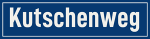 Straßenschild Kutschenweg