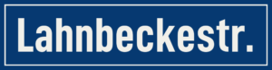 Straßenschild Lahnbeckestraße