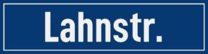 Straßenschild Lahnstraße