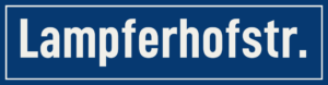 Straßenschild Lampferhofstraße