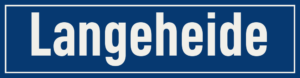 Straßenschild Langeheide