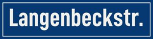 Straßenschild Langenbeckstraße