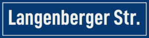 Straßenschild Langenberger Straße
