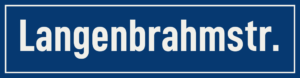 Straßenschild Langenbrahmstraße