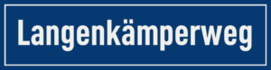 Straßenschild Langenkämperweg