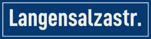Straßenschild Langensalzastraße
