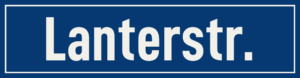 Straßenschild Lanterstraße