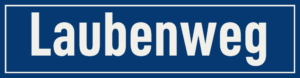 Straßenschild Laubenweg
