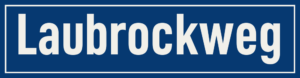 Straßenschild Laubrockweg
