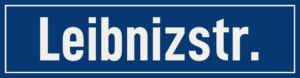 Straßenschild Leibnizstraße