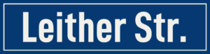 Straßenschild Leither Straße