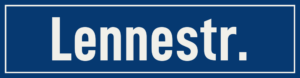 Straßenschild Lennestraße