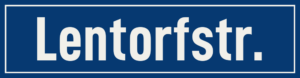 Straßenschild Lentorfstraße