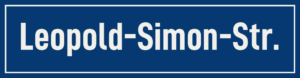 Straßenschild Leopold-Simon-Straße