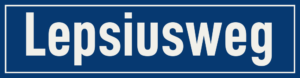 Straßenschild Lepsiusweg