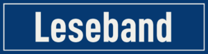 Straßenschild Leseband