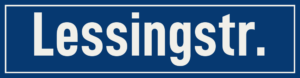 Straßenschild Lessingstraße