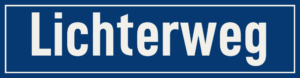 Straßenschild Lichterweg