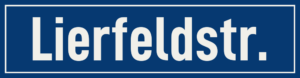 Straßenschild Lierfeldstraße