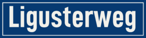 Straßenschild Ligusterweg