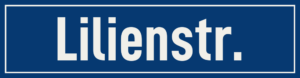Straßenschild Lilienstraße