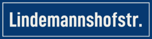Straßenschild Lindemannshofstraße
