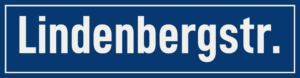 Straßenschild Lindenbergstraße