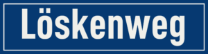 Straßenschild Löskenweg