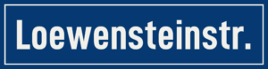 Straßenschild Loewensteinstraße