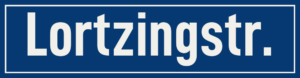 Straßenschild Lortzingstraße