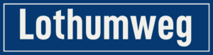 Straßenschild Lothumweg