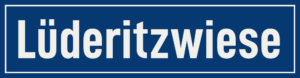 Straßenschild Lüderitzwiese