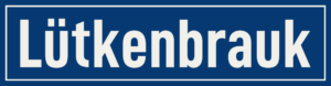 Straßenschild Lütkenbrauk