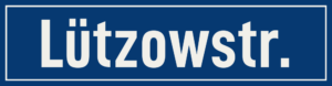 Straßenschild Lützowstraße