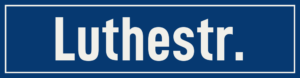 Straßenschild Luthestraße