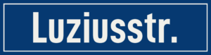 Straßenschild Luziusstraße