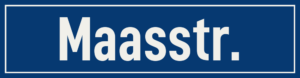 Straßenschild Maasstraße