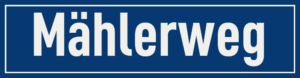 Straßenschild Mählerweg