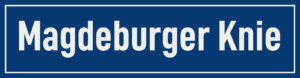Straßenschild Magdeburger Knie