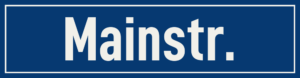 Straßenschild Mainstraße