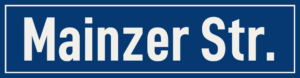 Straßenschild Mainzer Straße
