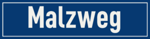 Straßenschild Malzweg