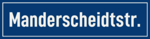 Straßenschild Manderscheidtstraße