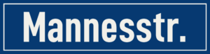 Straßenschild Mannesstraße