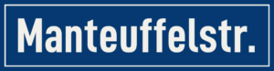 Straßenschild Manteuffelstraße