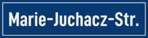 Straßenschild Marie-Juchacz-Straße